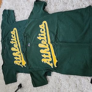 Oakland A's little league tees set S 5/6 green